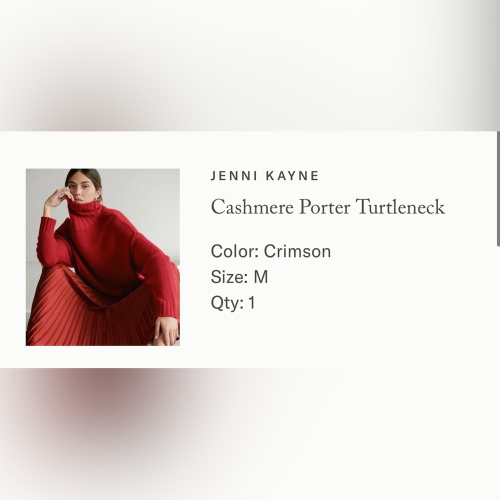 ISO Jenni Kayne Cashmere Porter Turtleneck